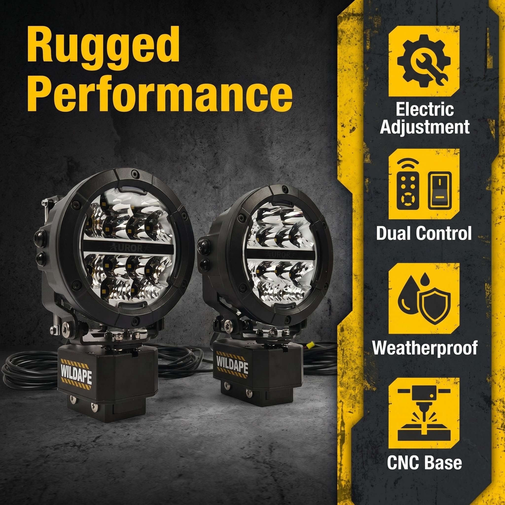 Remote-Controlled Multi-Angle Adjustable Spotlight(a pair)