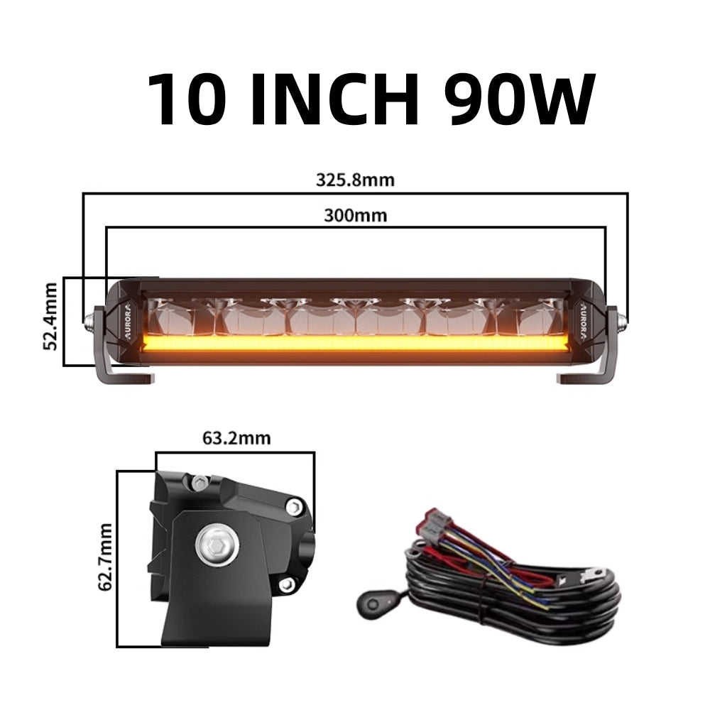 10-50 Inch White LED Single-Row Light Bar (10"–50")