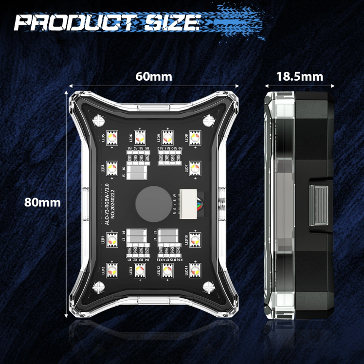 RGBW LED Rock Light Kits 6 pcs High-Power