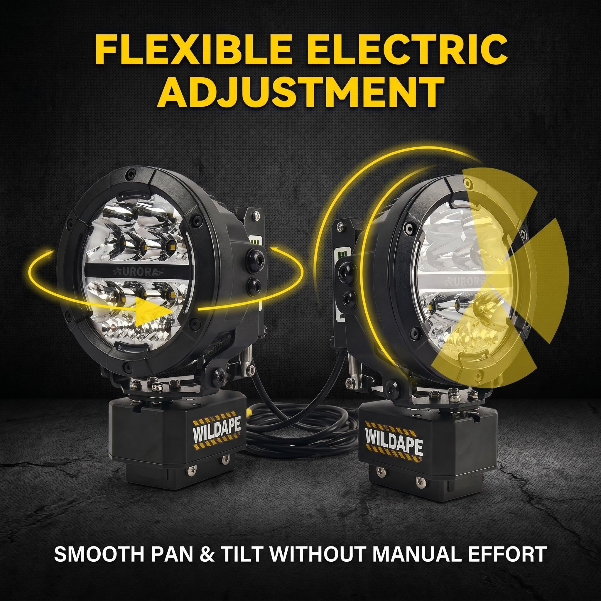 Remote-Controlled Multi-Angle Adjustable Spotlight（a pair）