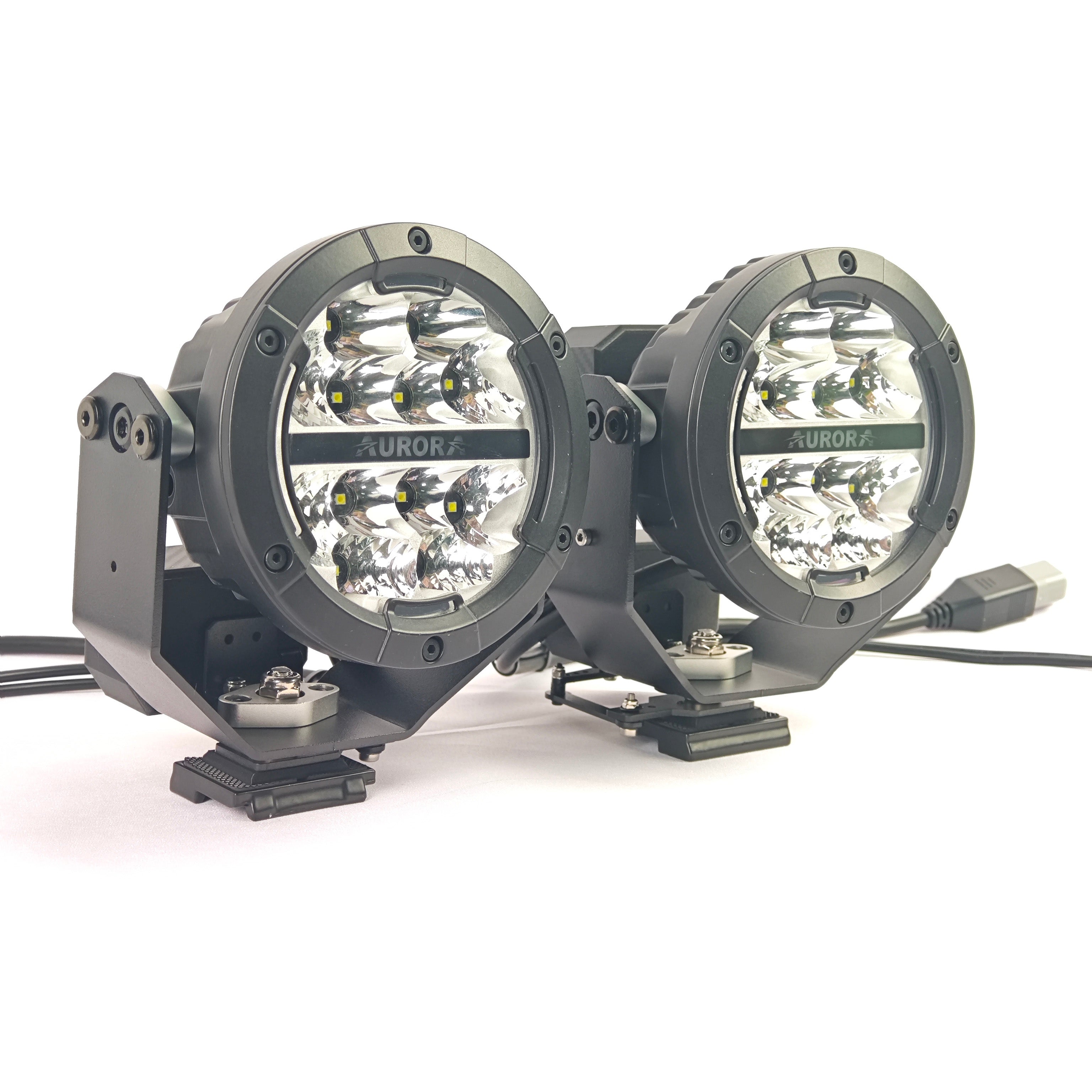 【Pre-order】5 inch Remote-Controlled Round Spotlight（a pair）