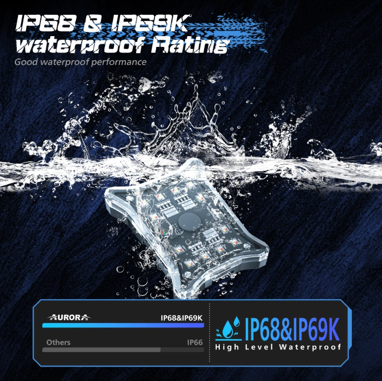 RGBW LED Rock Light Kits 6 pcs High-Power